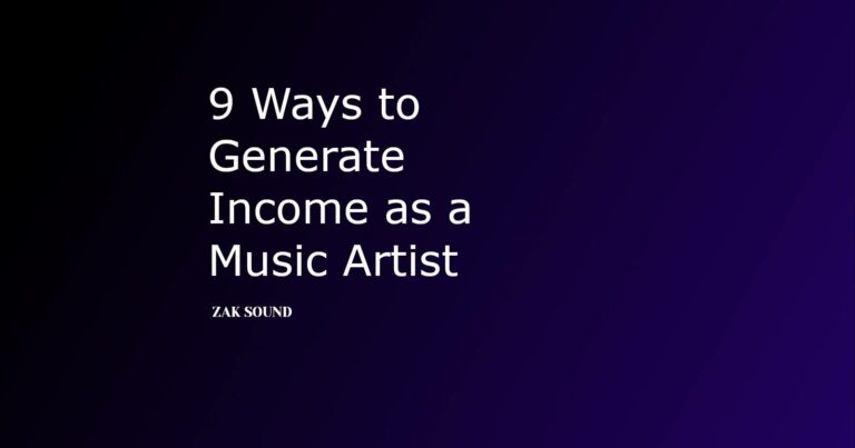 generate income as a music artist