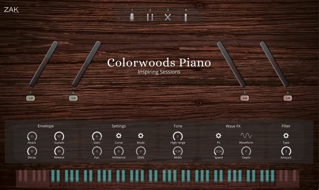 colorwoods piano nuevo gui