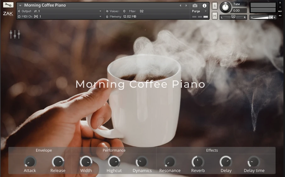 morning coffee piano free kontakt library