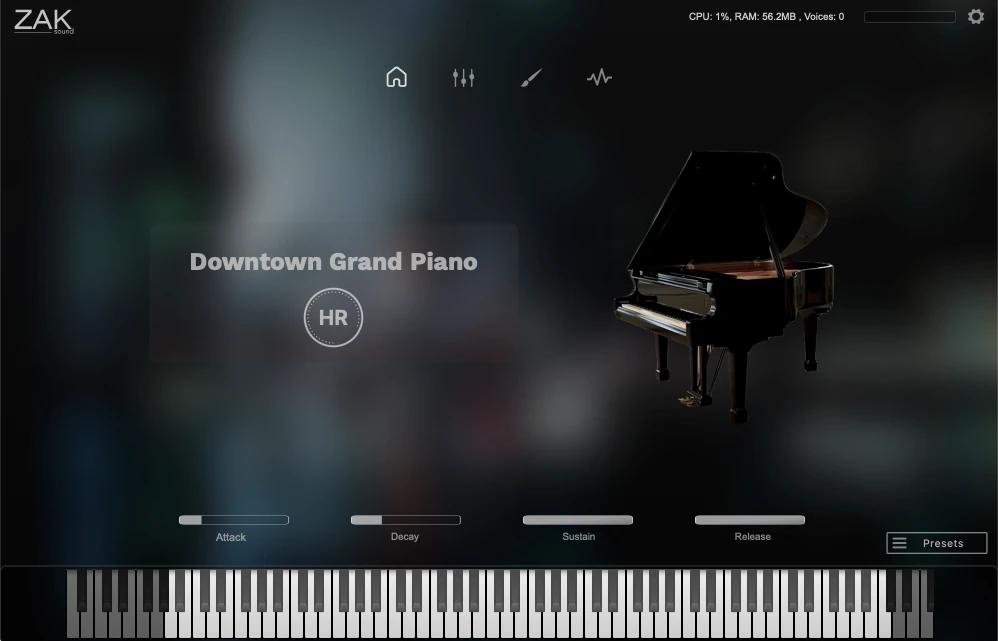 downtown grand piano plugin