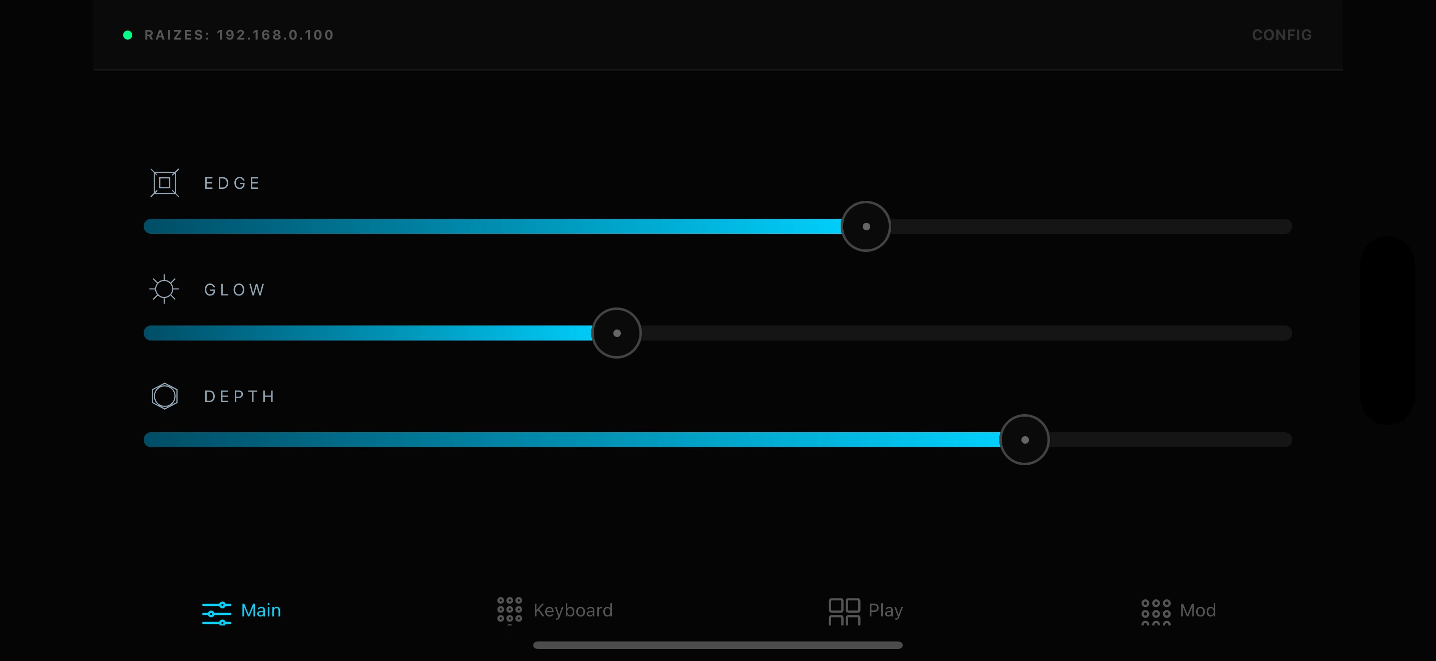 RZ Mobile - Main Tab