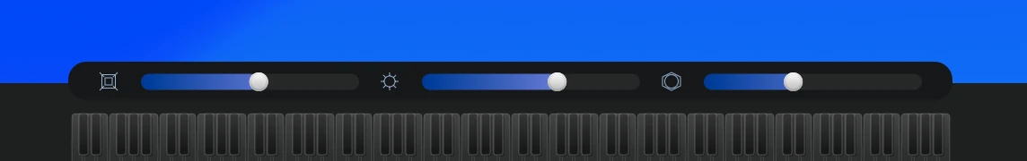 Main Tab — Edge, Glow, Depth knobs